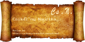 Csikány Nauzika névjegykártya